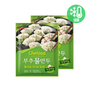 롯데 의성마늘쉐푸드 부추물만두360gx2봉