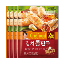 롯데 쉐푸드 의성마늘김치롤만두 (330*2)X4개